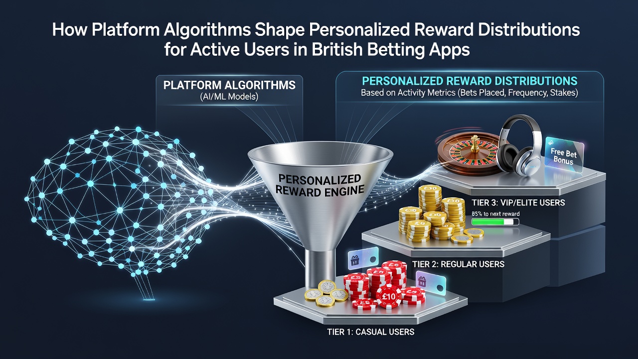 Diagram showing algorithmic data flows in betting app reward systems