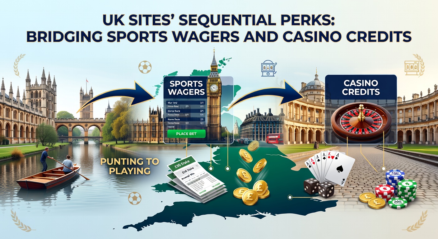 Screenshot-style image of a UK betting app dashboard displaying a loyalty progression bar from sports bets to casino credits unlock