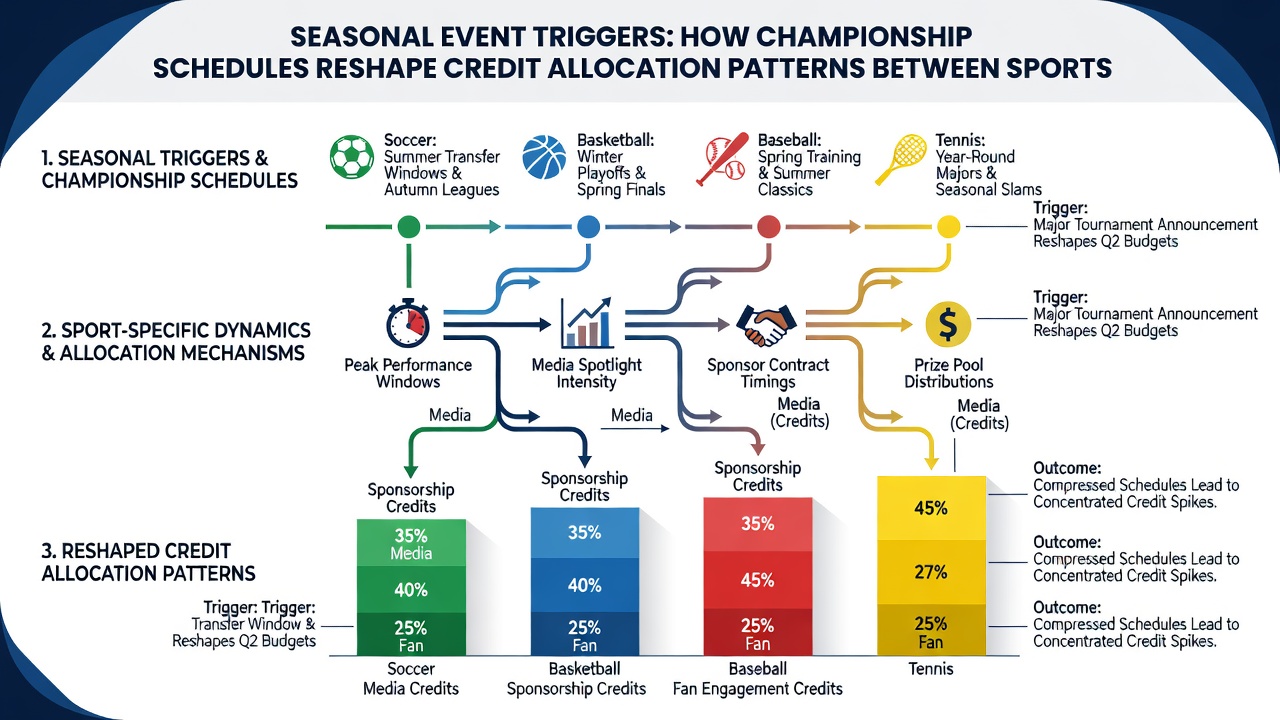 Data visualization showing seasonal shifts in sports versus gaming credit distribution at UK operators