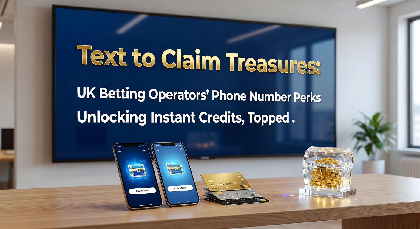 Close-up of SMS message from UK bookmaker confirming claimed enhanced odds and casino tokens, with app interface in background