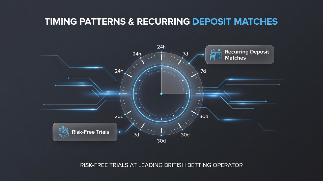 Chart displaying daily activation times and duration statistics for risk-free trial promotions at UK betting sites